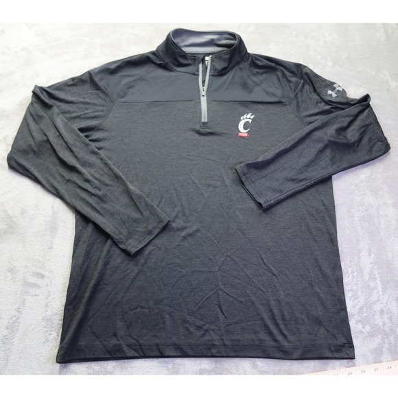 University of Cincinnati UC Bearcats 1/4 Zip Pullover Shirt Men's Size L - Picture 1 of 8